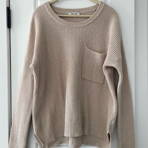 Madewell Light Tan Crew Neck Sweater